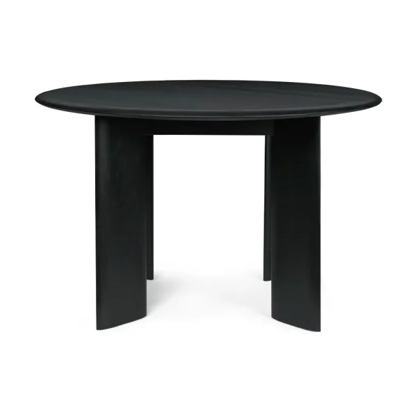 Ferm Living Bevel dining table Ø117 cm Black-oiled beech