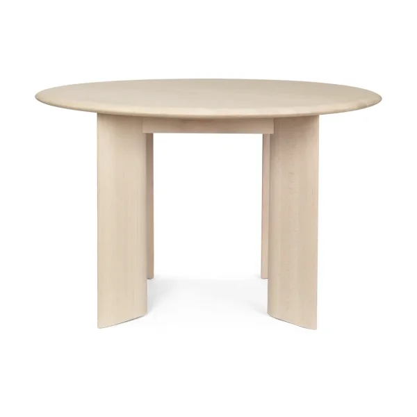 Ferm Living Bevel dining table Ø117 cm White-oiled beech
