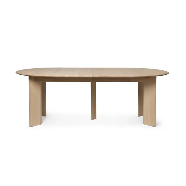 Ferm Living Bevel Extendable dining table White-oiled beech, incl. 2 extension leaves
