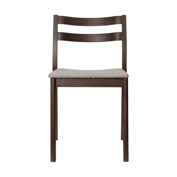 Ferm Living Boda chair Upholstered seat rugged bouclé, dark stained oak-natural