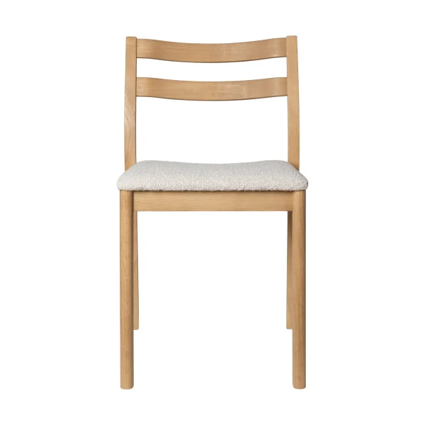 Ferm Living Boda chair Upholstered seat rugged bouclé, oak-natural