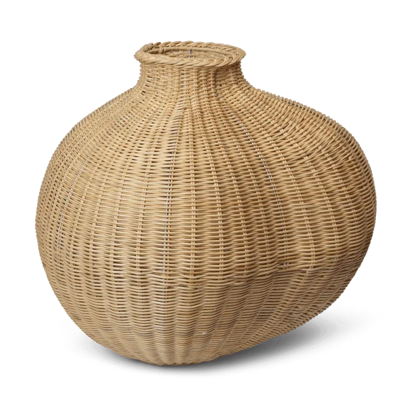 Ferm Living Bola braided floor vase Natural