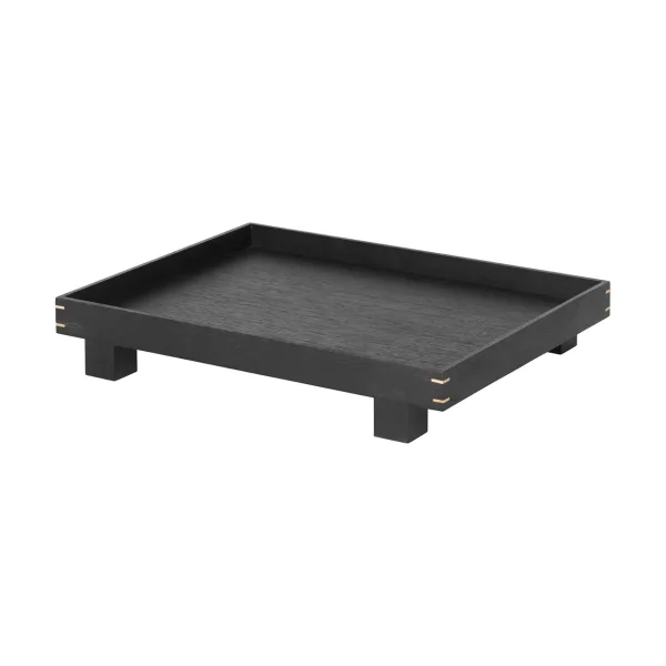 Ferm Living Bon wooden tray small black-stained oak