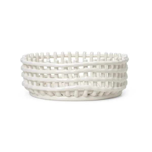 Ferm Living Ceramic braided bowl off-white