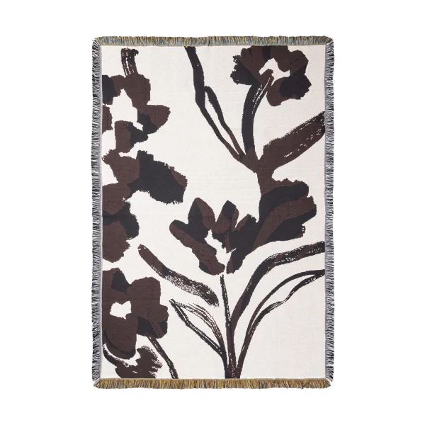 Ferm Living Cilla tapestry throw 120x170 cm Off-white-Dark grape