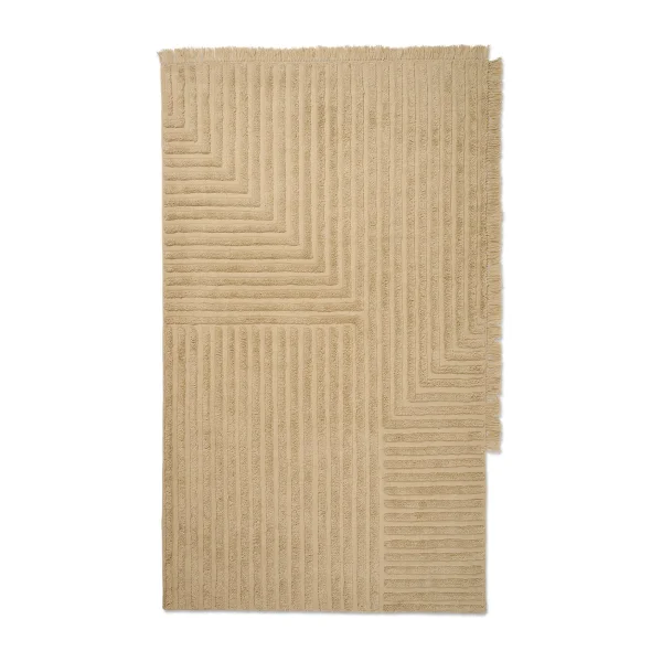 Ferm Living Crease wool carpet 160x250 cm Light Sand