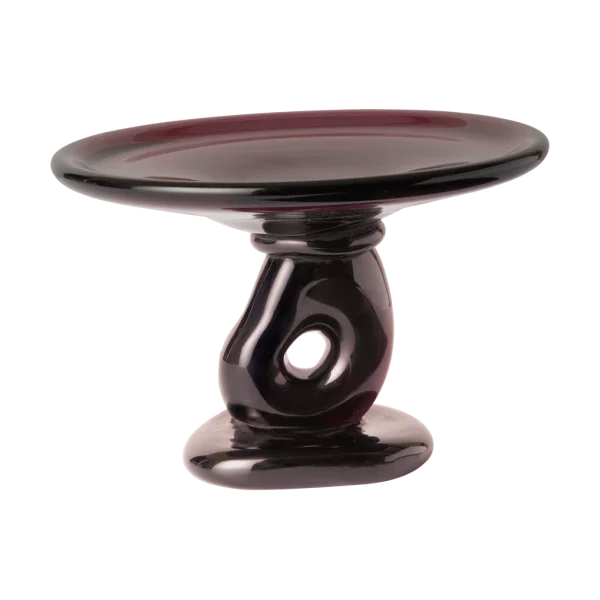 Ferm Living Damo glass centerpiece bowl Ø21 cm Dark Grape