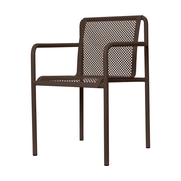 Ferm Living Dapple chair with armrests Dark Chocolate