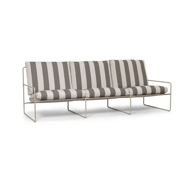 Ferm Living Desert 3-seat sofa Cash stripe-chocolate
