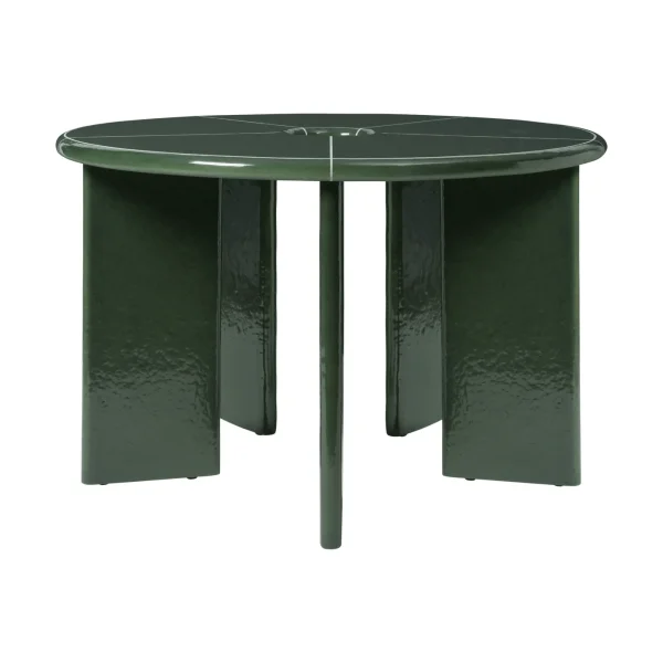 Ferm Living Deya dining table Dark green, Ø120x75 cm