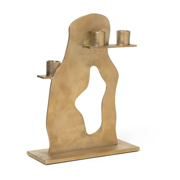 Ferm Living Erode candle sticks 21x27x4 cm Brass