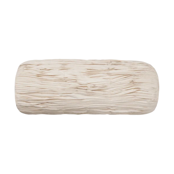 Ferm Living Falda smocked bolster cylinder cushion Undyed