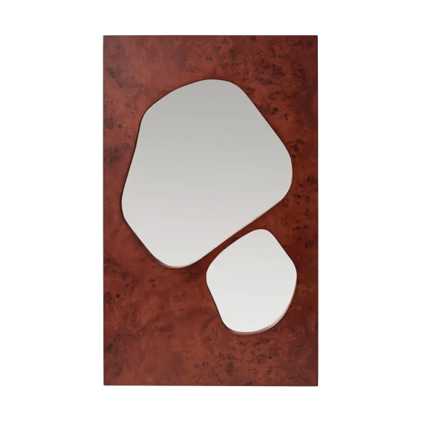 Ferm Living Folia mirror Dark stained burl, 82 cm