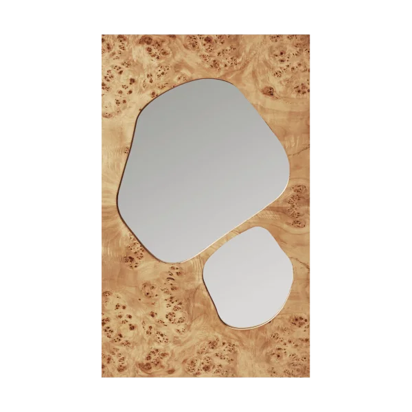 Ferm Living Folia mirror Natural burl, 82 cm