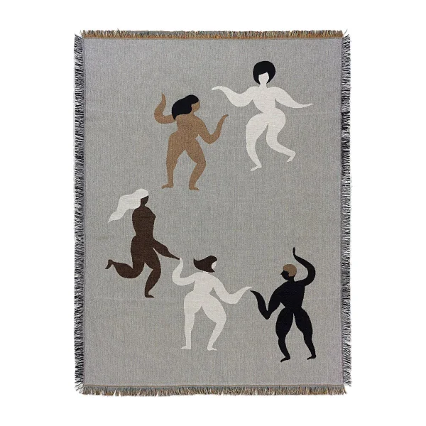 Ferm Living Free tapestry blanket 120x170 cm Grey