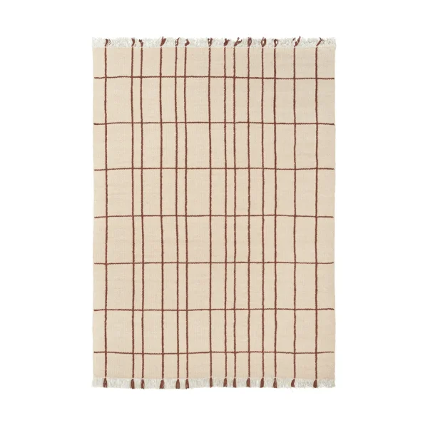 Ferm Living Late rug Parchment-chestnut, 140x200 cm