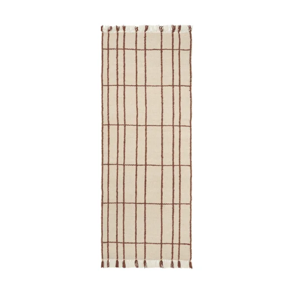 Ferm Living Late rug Parchment-chestnut, 80x200 cm