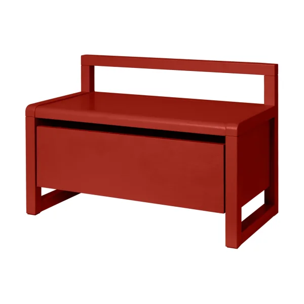 Ferm Living Little Architect storage bench Poppy Red, 60x30x41.2 cm