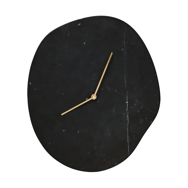 Ferm Living Melt wall clock 28x33 cm Black marble