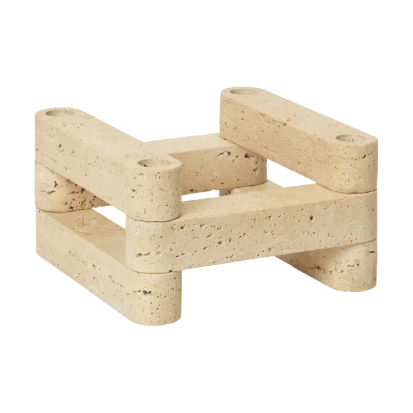 Ferm Living Newel module candlestick Travertine