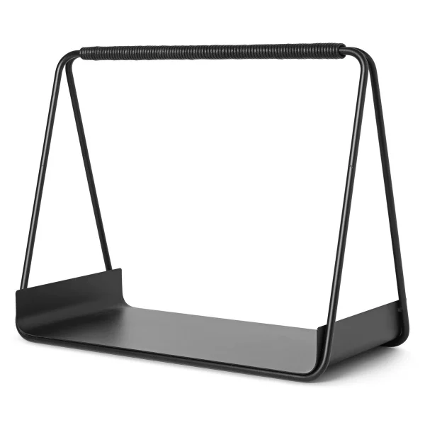 Ferm Living Port firewood basket black