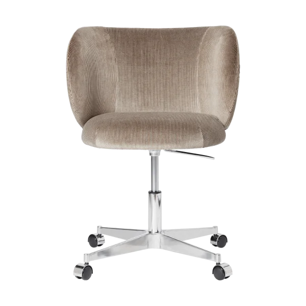 Ferm Living Rico dining chair on castors Devoré Velvet Flint Grey