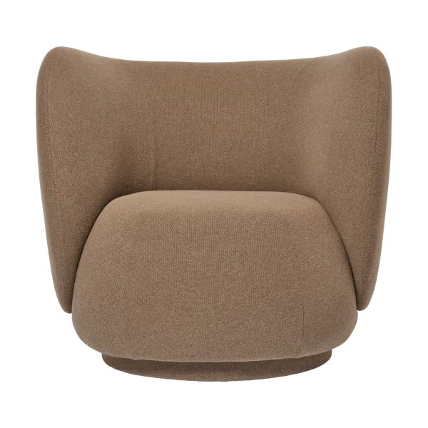 Ferm Living Rico lounge chair swivel Autum-0361 Dark Sand