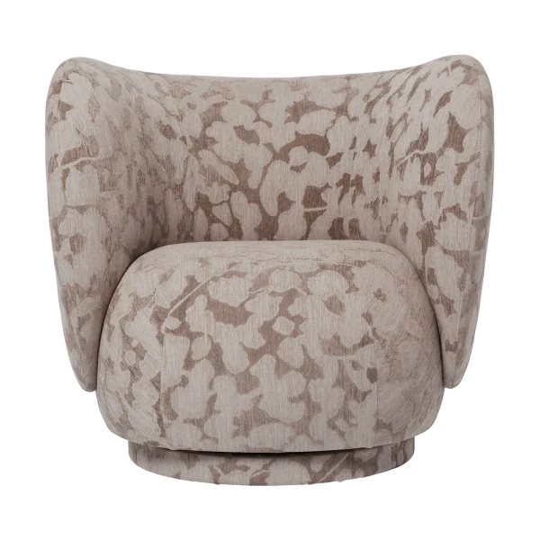 Ferm Living Rico lounge chair swivel Cilla-Taupe