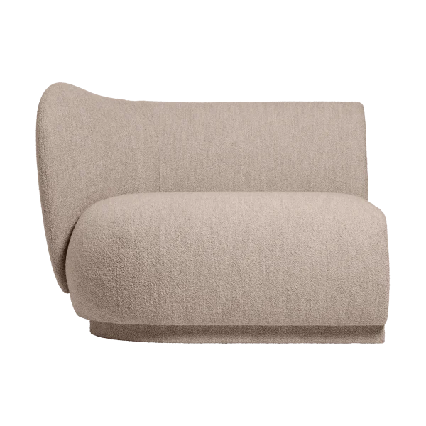 Ferm Living Rico sofa module armrest L Soft Bouclé Natural