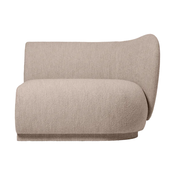 Ferm Living Rico sofa module armrest R Soft Bouclé Natural