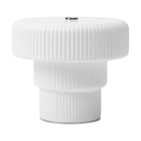 Ferm Living Ripple portable table lamp 10 cm White