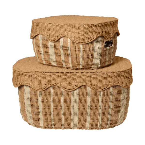 Ferm Living Rivan storage basket, set of 2 Natural-off-white