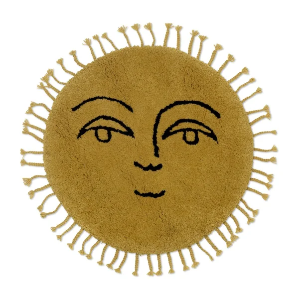 Ferm Living Sun rug Ø70 cm Yellow