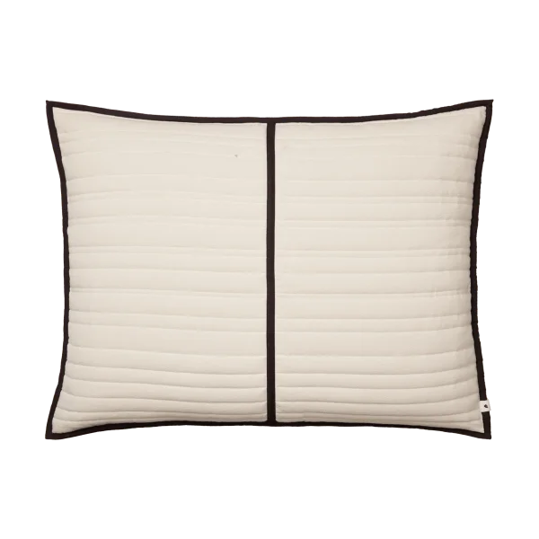 Ferm Living Vari quilted pillow 60x80 cm Natural-dark chocolate