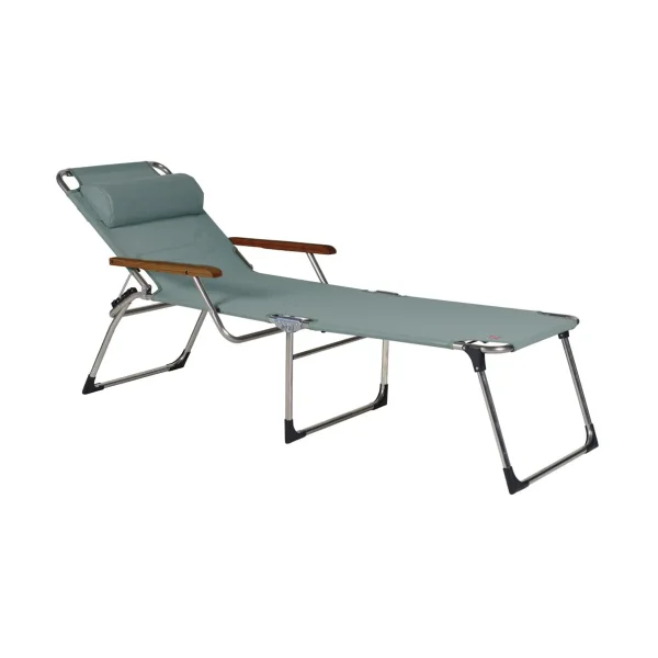 Fiam Amigo sun lounger high with armrests Sage green