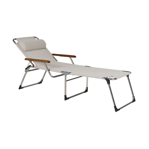 Fiam Amigo sun lounger high with armrests White-beige