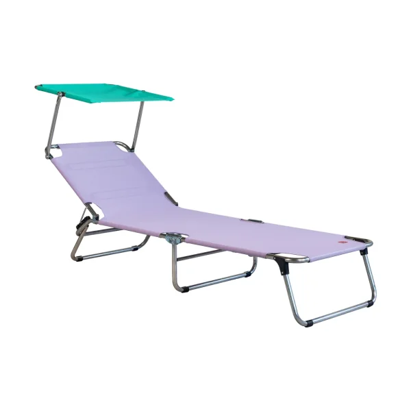 Fiam Amigo Top Pop sun lounger Lilac-aqua green