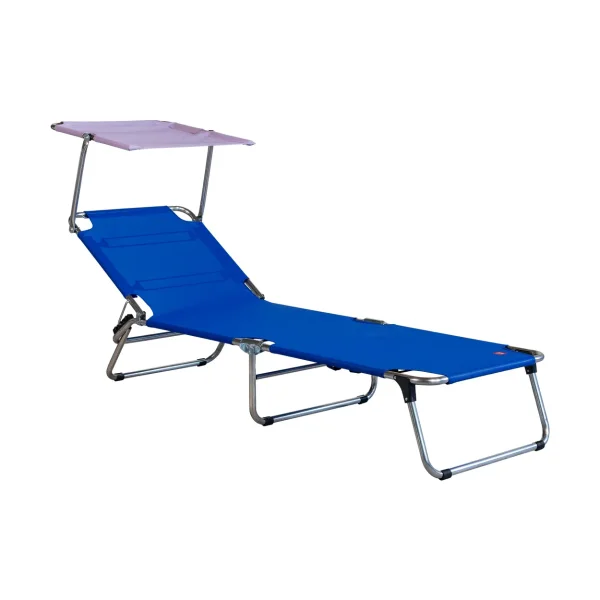 Fiam Amigo Top Pop sun lounger Royal blue-lilac