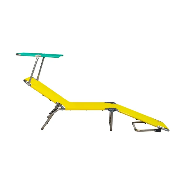 Fiam Amigo Top Pop sun lounger Yellow-aqua green