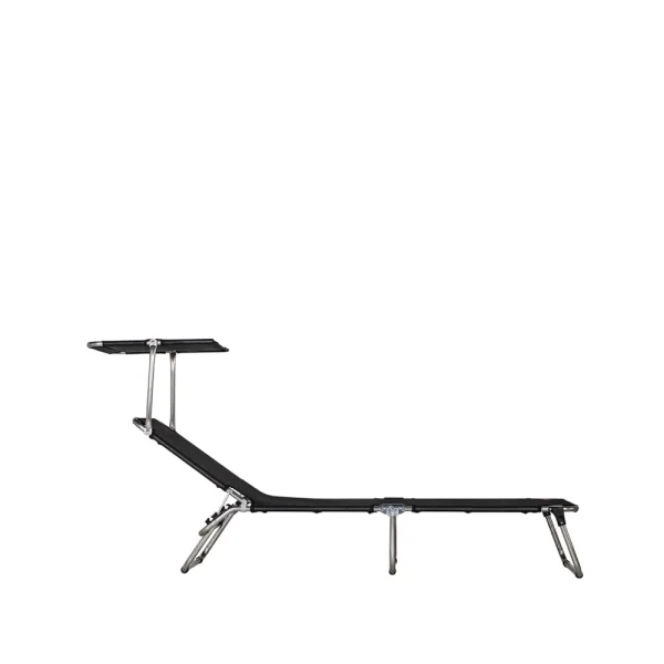 Fiam Amigo Top sun lounger Fabric textaline black-aluminium frame-sunroof