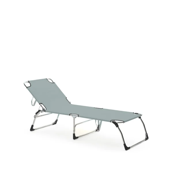 Fiam Amigo XXL sun lounger Fabric sage green-aluminium frame