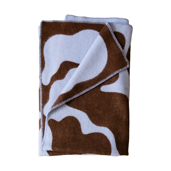 Fine Little Day Leaves felt 130x180 cm Blue-brown