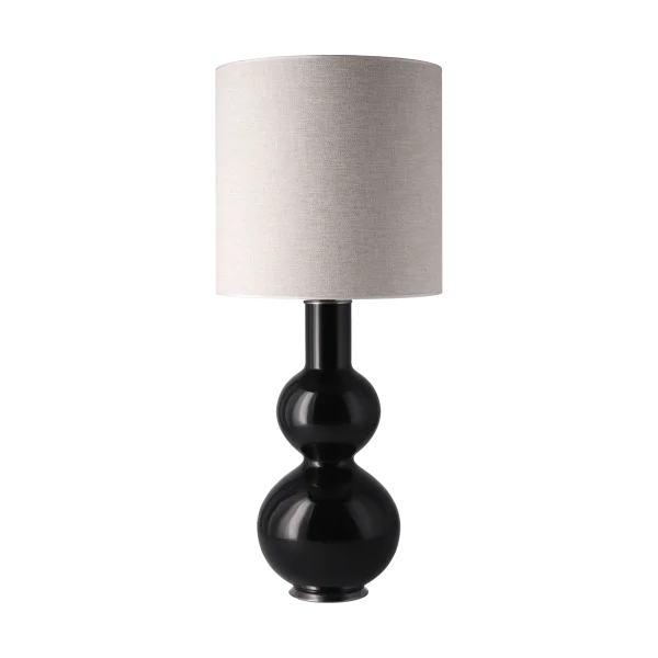 Flavia Lamps Augusta table lamp black lamp base London Beige M