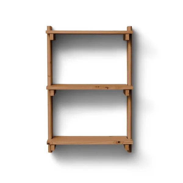 Form & Refine Beam Shelf wall shelf Deep brown pine, 60x90.5x25 cm