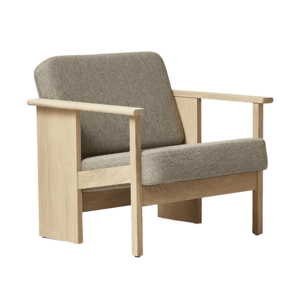 Form & Refine Block lounge chair White oak-Hallingdal 65-0227