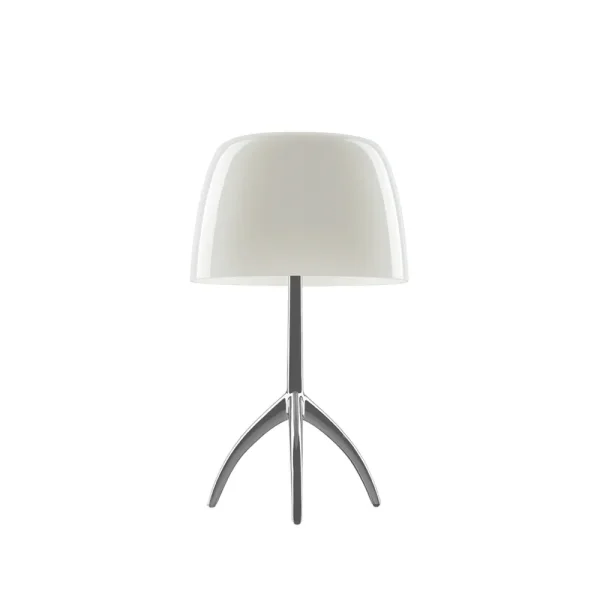 Foscarini Lumiere Piccola Dimmable table lamp Warm white shade–aluminum base