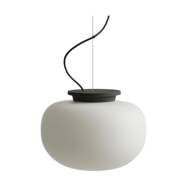 Frandsen Supernate pendant lamp Opal white-black, Ø28 cm