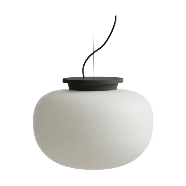 Frandsen Supernate pendant lamp Opal white-black, Ø38 cm