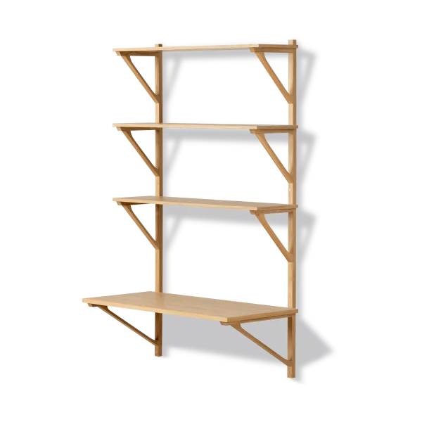 Fredericia Furniture BM29 shelf with desk 78x134 cm Oak lacquer