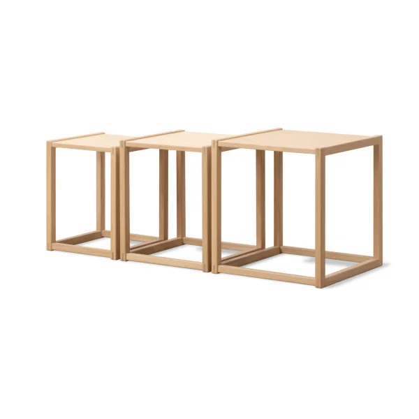 Fredericia Furniture BM375 Nesting table 3 pieces Light oiled oak